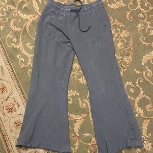 aerie Gray Wide-Leg Drawstring sweatpants